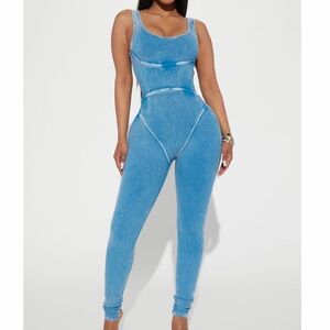 Fashion Nova Blue Jumpsuit